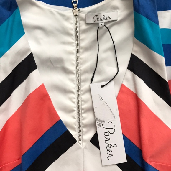 ✅ NWT Parker Striped Cutout Dress - Picture 9 of 9